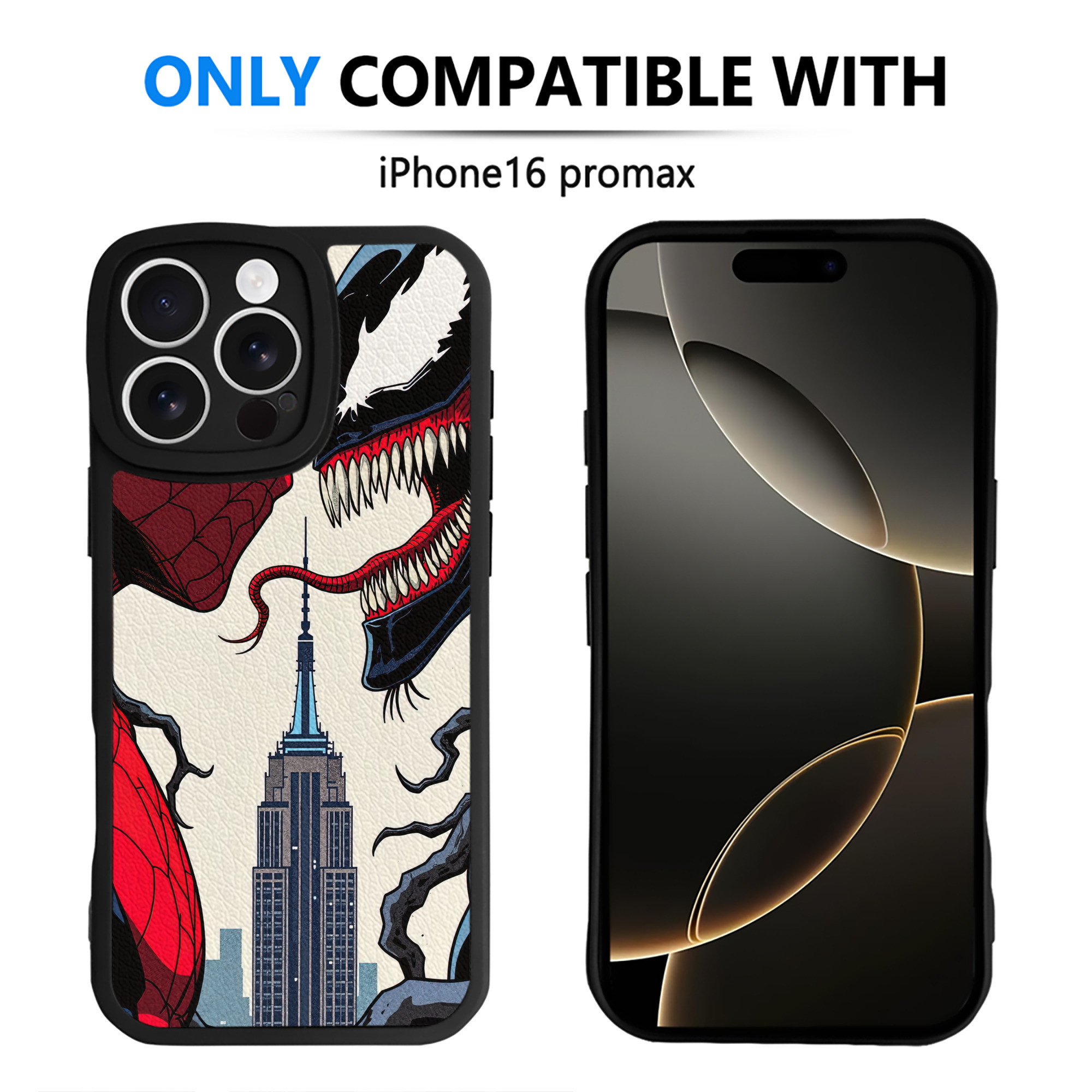 （画像用） Spider Man スパイダーマン 【iPhone 16シリーズ対応】シリコンスマホケース（レザー調） 材質：シリコン